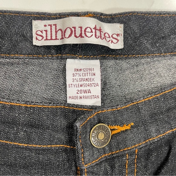 Silhouettes EUC Super Dark Blue/Black Denim Jeans ๐ Size 20WA - Bootcut - Picture 6 of 10